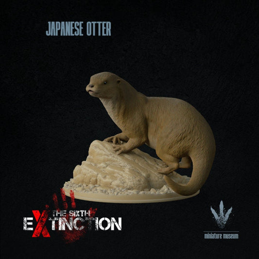 Japanese otter : Lutra nippon - UNPAINTED - Miniature Museum