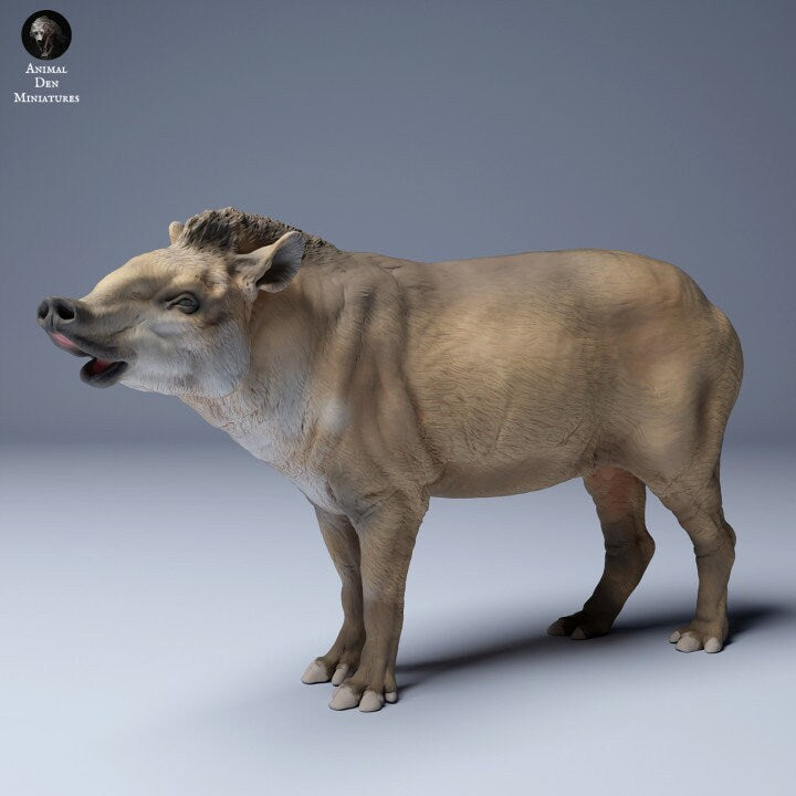 Brazilian tapir talking - UNPAINTED - Animal Den Miniatures