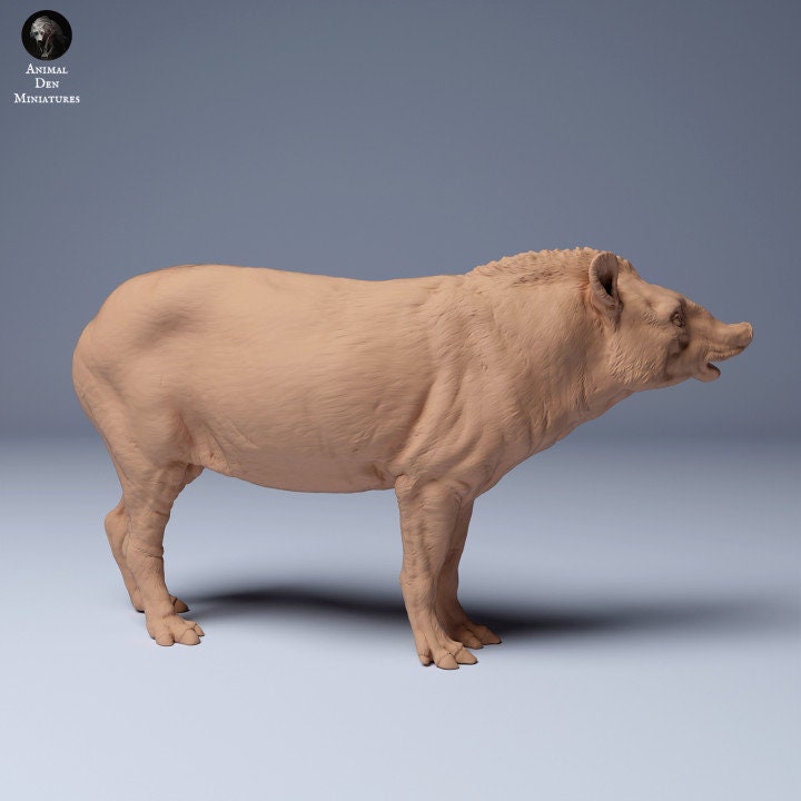 Brazilian tapir talking - UNPAINTED - Animal Den Miniatures