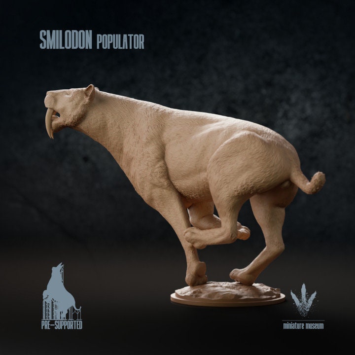 Smilodon populator - UNPAINTED - Miniature Museum