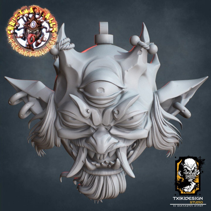 Oni Mask Ball - UNPAINTED - Txiki Design Studio