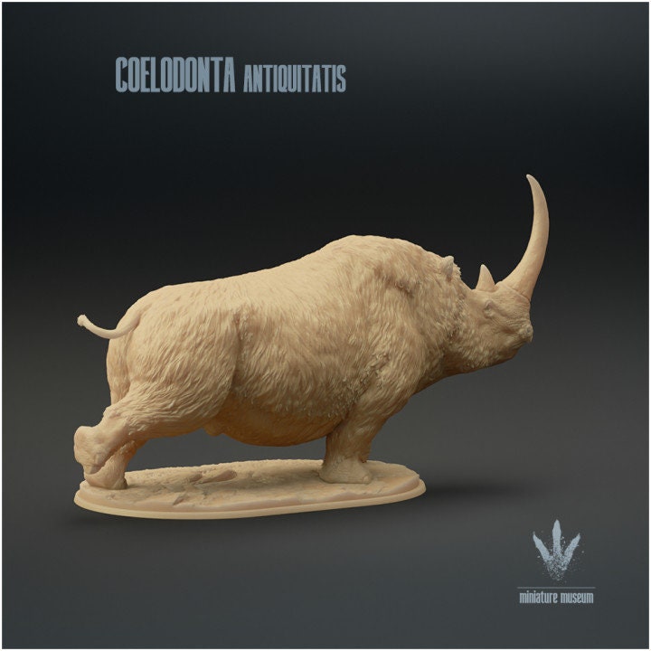 Coelodonta antiquitatis - UNPAINTED - Miniature Museum