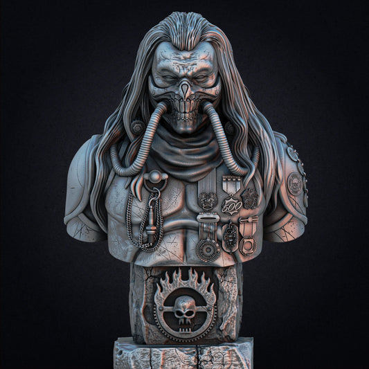 Immortan Joe bust - Mad Max - UNPAINTED