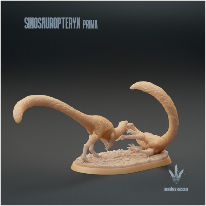 Sinosauropteryx Prima - Fighting - UNPAINTED - Miniature Museum