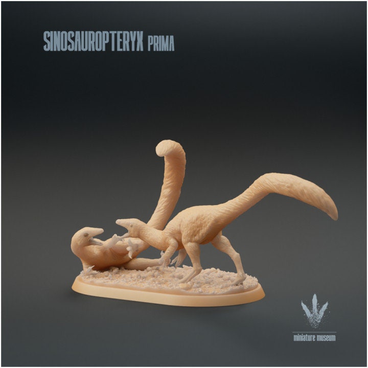 Sinosauropteryx Prima - Fighting - UNPAINTED - Miniature Museum