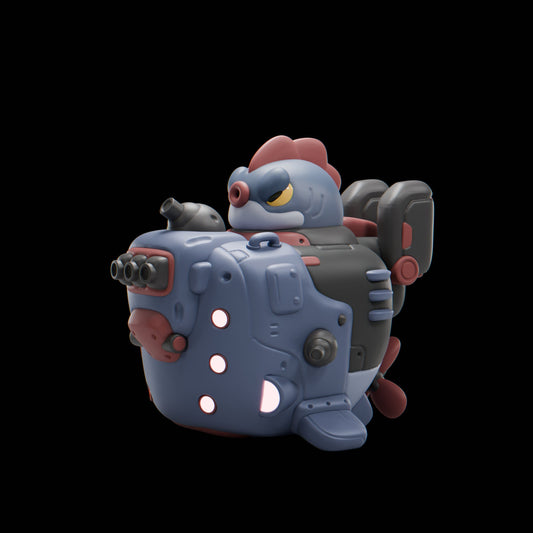 Whalii - UNPAINTED - Grumpii Art Toy