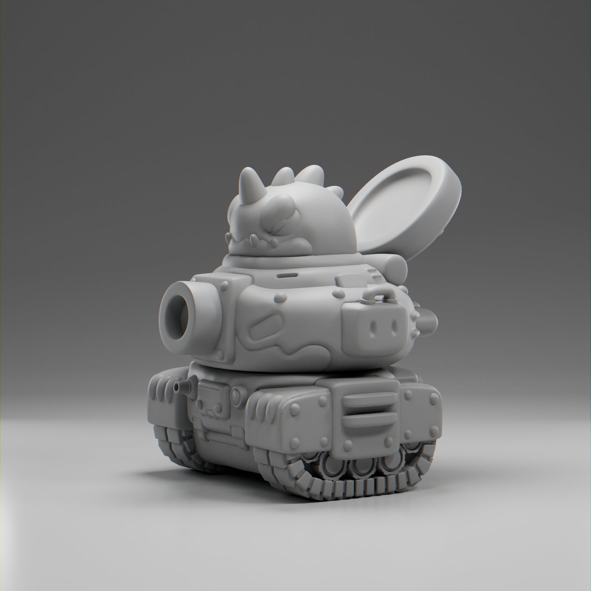 Tankii - UNPAINTED - Grumpii Art Toy