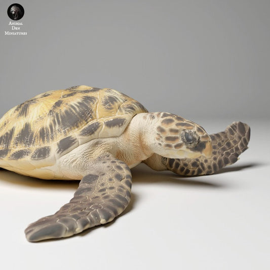 Hawksbill Sea Turtle (Eretmochelys imbricata) - UNPAINTED - Animal Den Miniatures