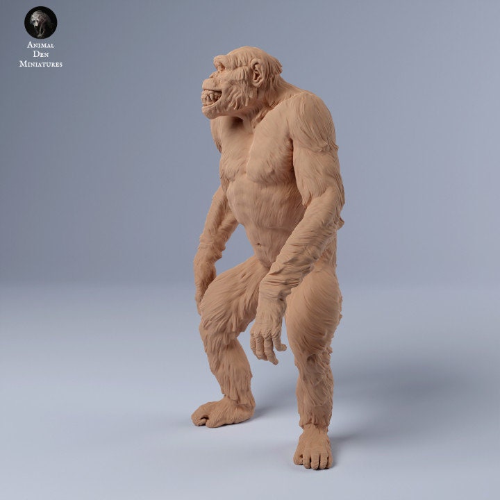 Chimpanzee Grin - UNPAINTED - Animal Den Miniatures
