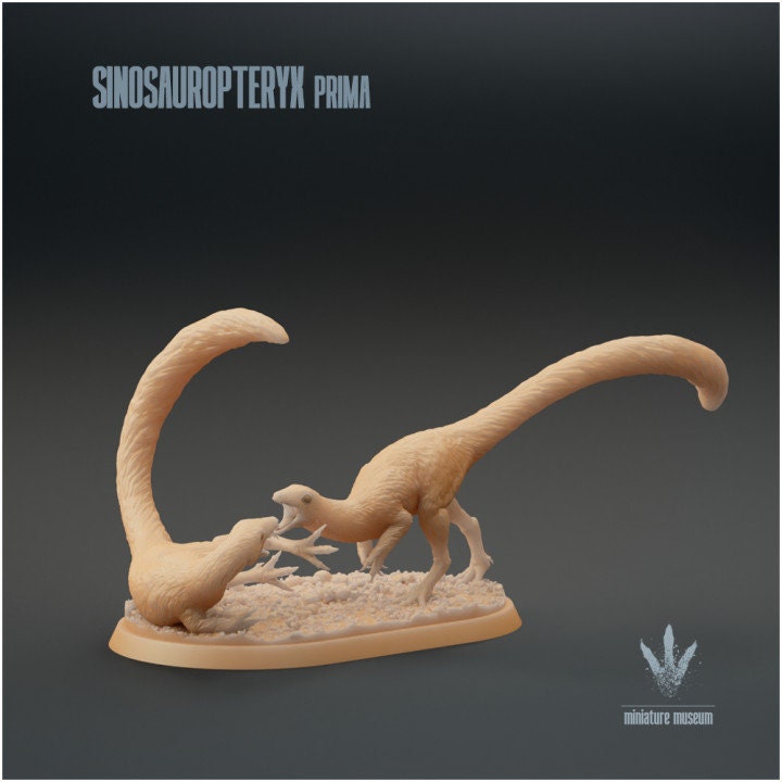 Sinosauropteryx Prima - Fighting - UNPAINTED - Miniature Museum