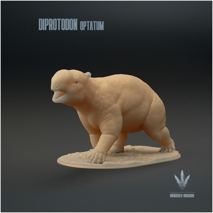 Diprotodon optatum - UNPAINTED 3D Figurine - Miniature Museum