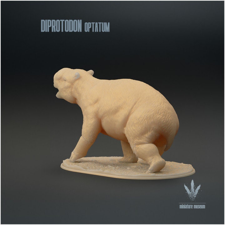 Diprotodon optatum - UNPAINTED 3D Figurine - Miniature Museum