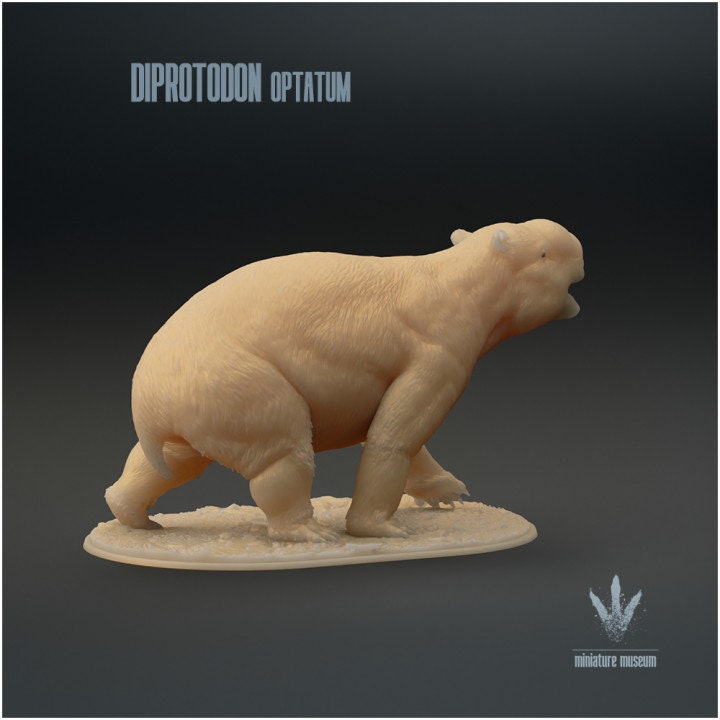 Diprotodon optatum - UNPAINTED 3D Figurine - Miniature Museum