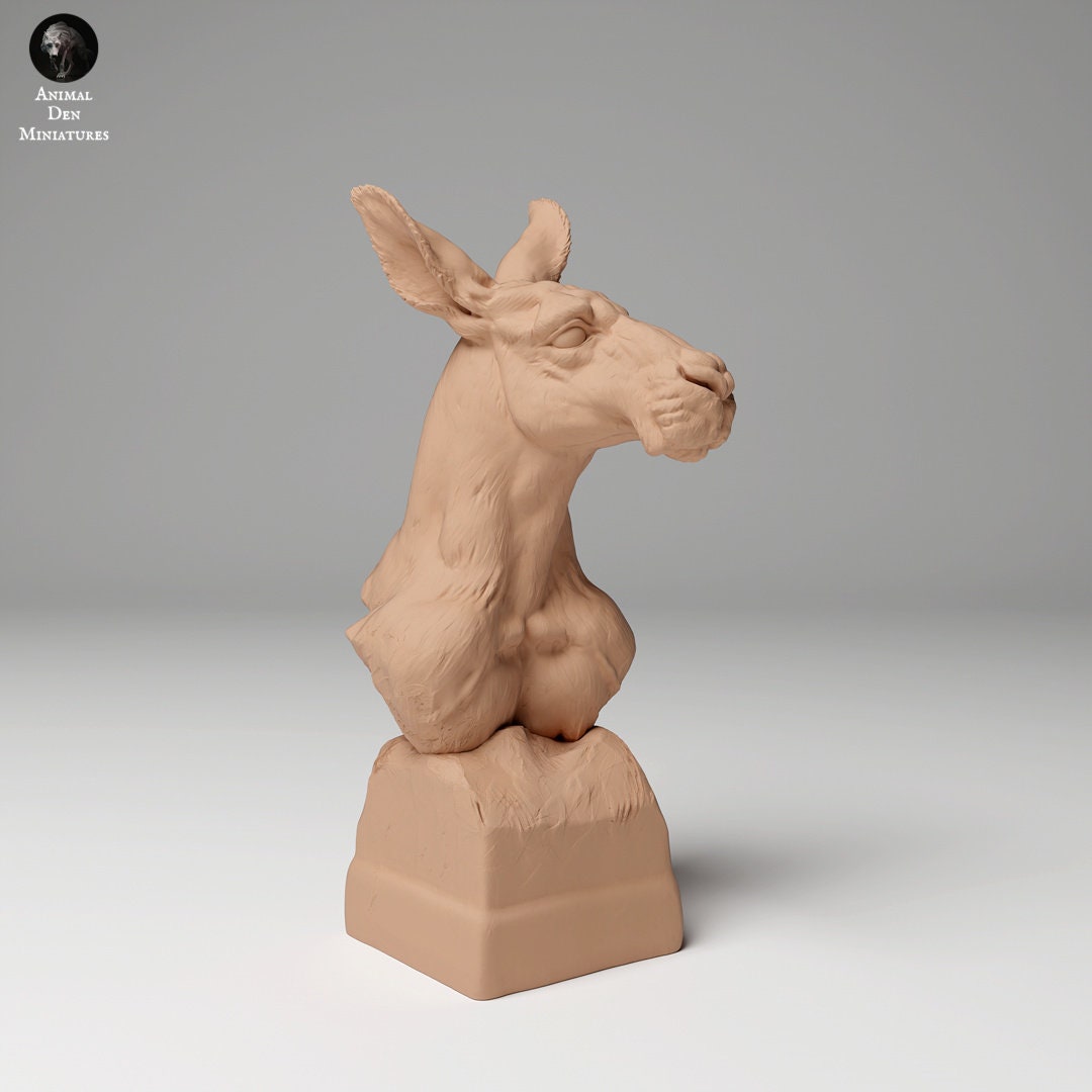 Red Kangaroo Bust - UNPAINTED - Animal Den Miniatures