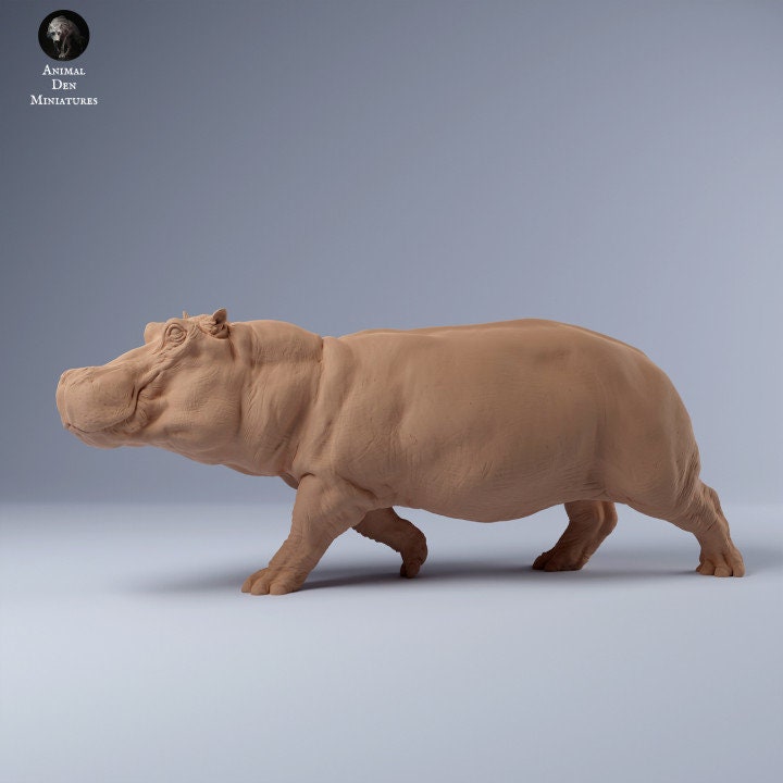 Hippo Run - UNPAINTED - Animal Den Miniatures