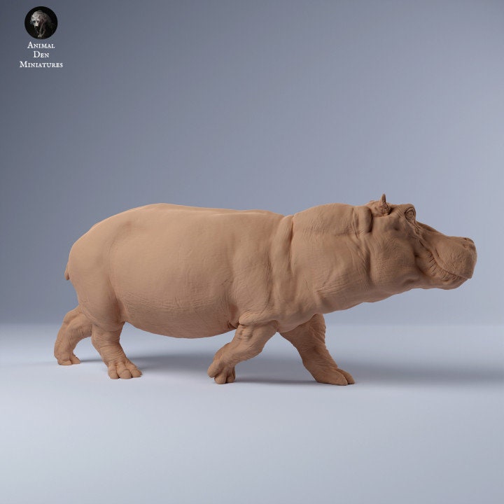 Hippo Run - UNPAINTED - Animal Den Miniatures