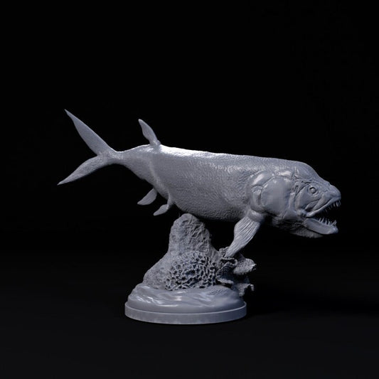 Xiphactinus swimming - UNPAINTED - Dino and Dog Miniatures