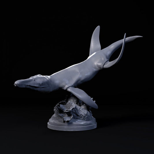 Liopleurodon swimming - UNPAINTED - Dino and Dog Miniatures