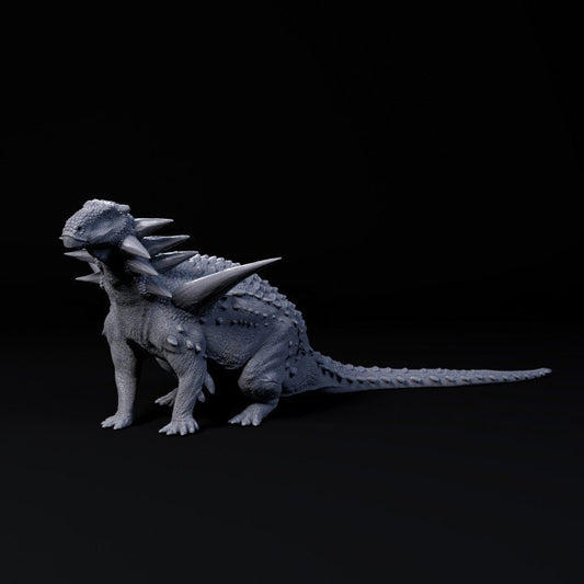Sauropelta sitting - UNPAINTED - Dino and Dog Miniatures