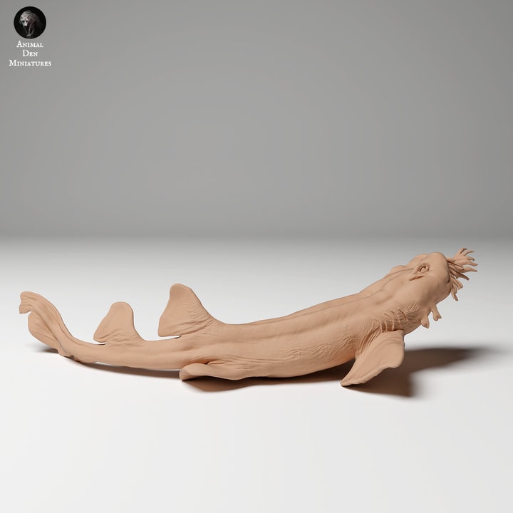 Spotted Wobbegong Shark Hunt - UNPAINTED - Animal Den Miniatures