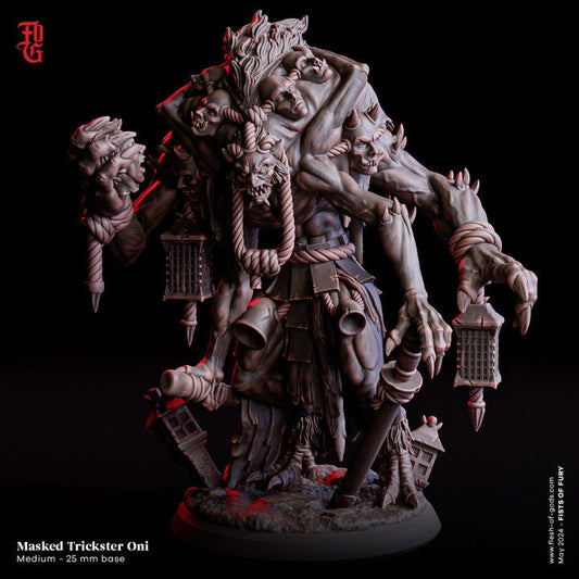 Masked Trickster Oni - Flesh of Gods - UNPAINTED