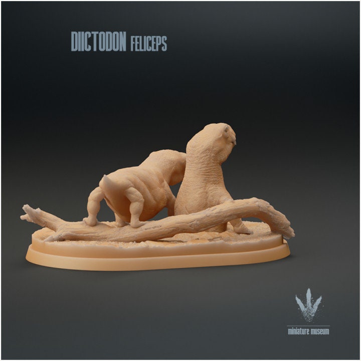 Diictodon feliceps : Family - UNPAINTED - Miniature Museum