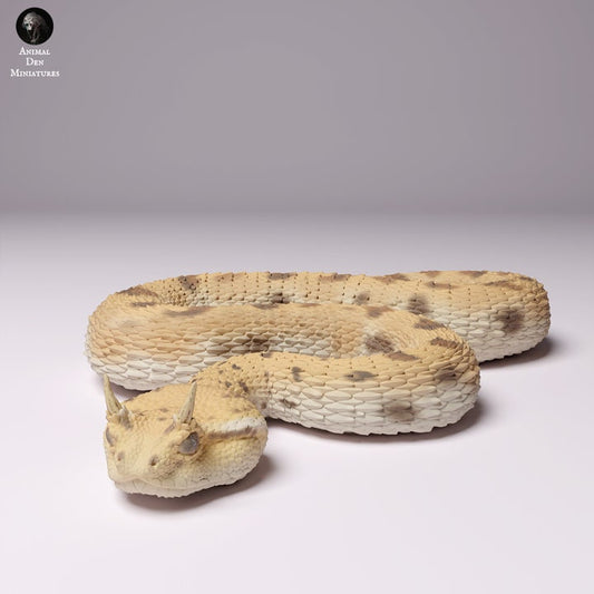 Saharan Horned Viper - UNPAINTED - Animal Den Miniatures