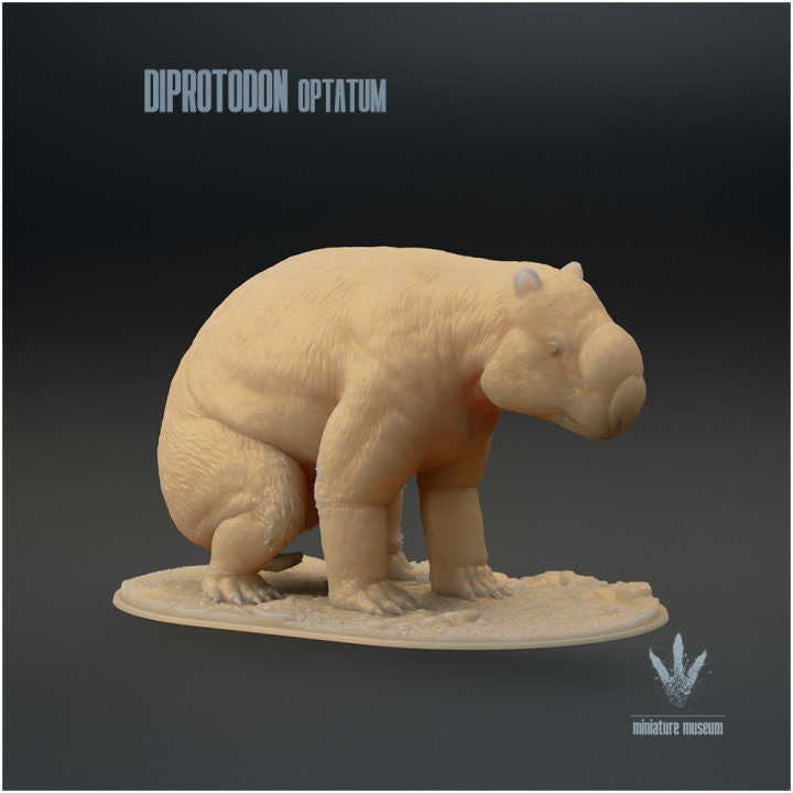 Diprotodon optatum : Sitting - UNPAINTED - Miniature Museum