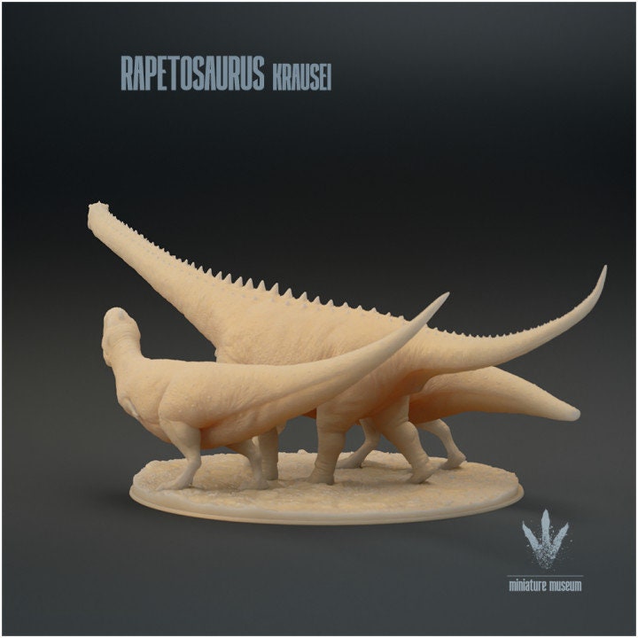Rapetosaurus krausei : Majungasaurus Attack - UNPAINTED - Miniature Museum