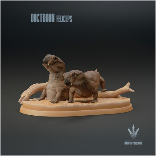 Diictodon feliceps : Family - UNPAINTED - Miniature Museum