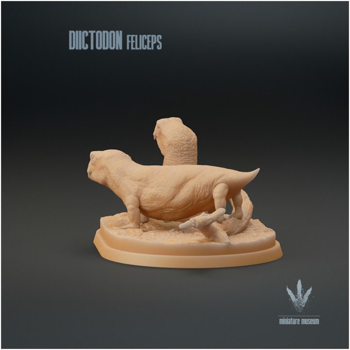 Diictodon feliceps : Family - UNPAINTED - Miniature Museum