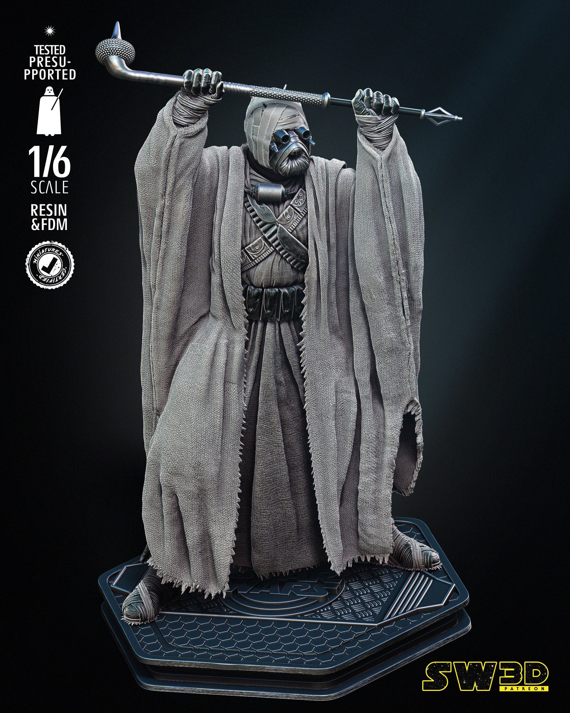 Tusken Sculpture - UNPAINTED FAN ART - Star Wars 3D Models