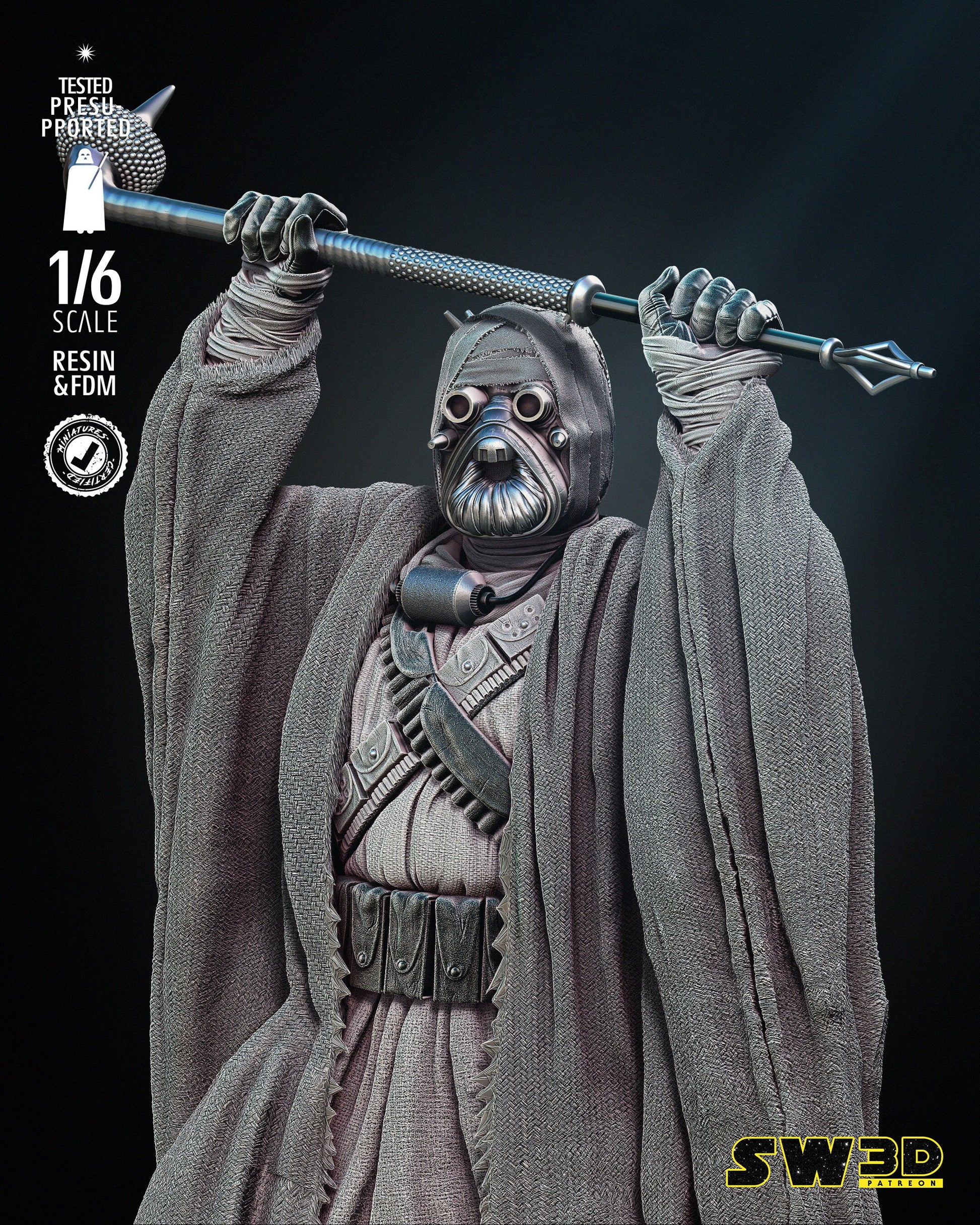 Tusken Sculpture - UNPAINTED FAN ART - Star Wars 3D Models