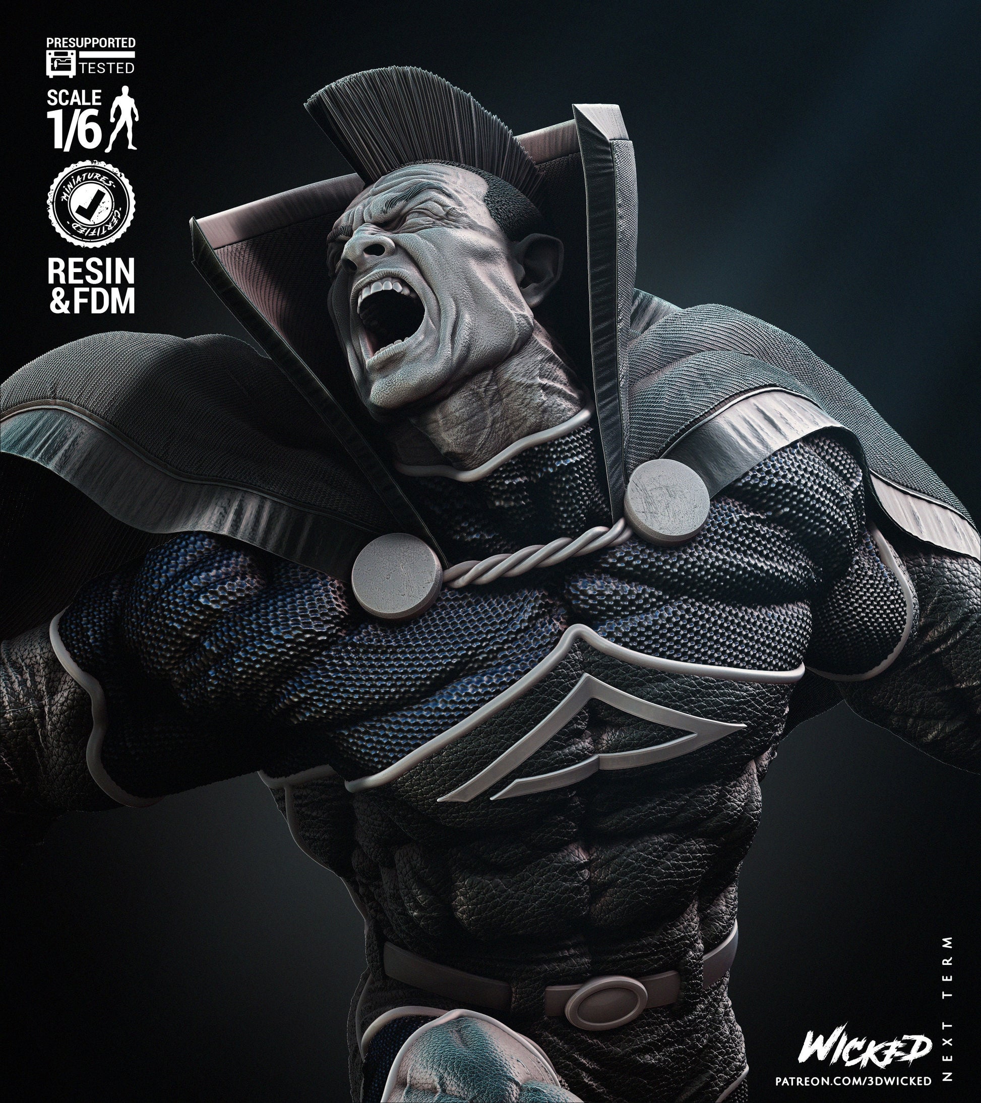 Gladiator Sculpture - UNPAINTED FAN ART - Wicked 3d prints