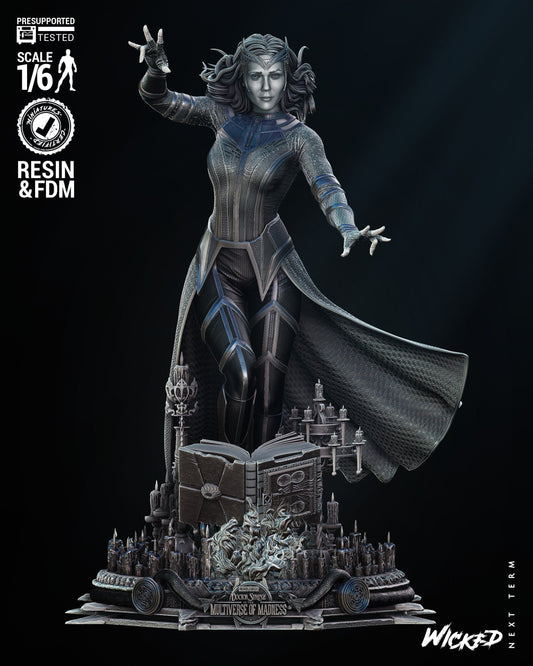 Scarlet Witch Sculpture - UNPAINTED FAN ART - Wicked 3d prints