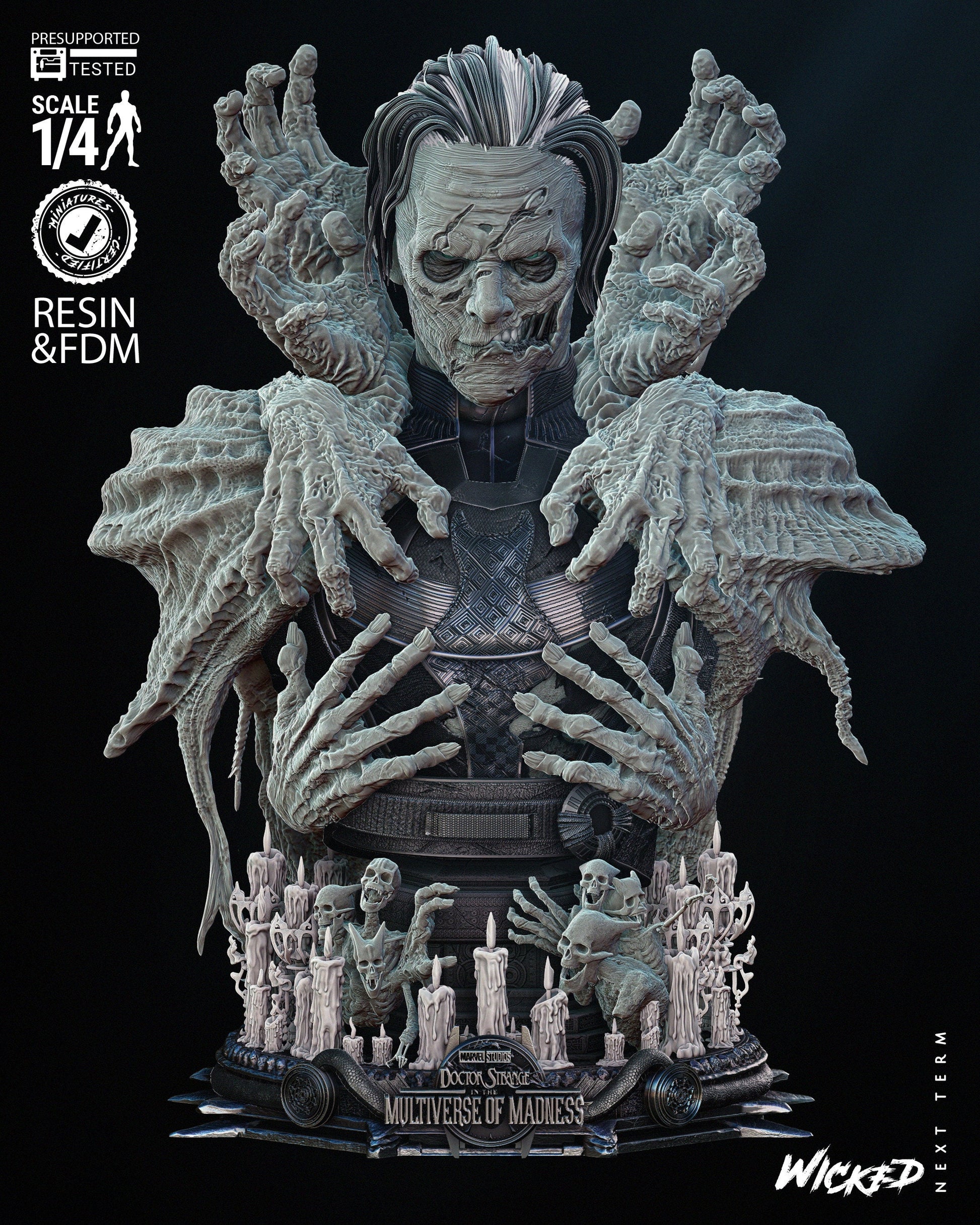 Dead Strange Bust - UNPAINTED FAN ART - Wicked 3d prints