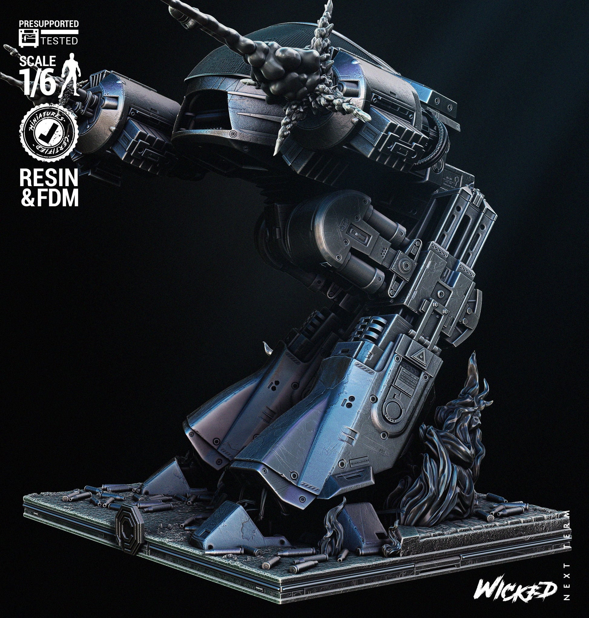 ED 209 Sculpture - UNPAINTED Fan Art - Wicked 3D Models
