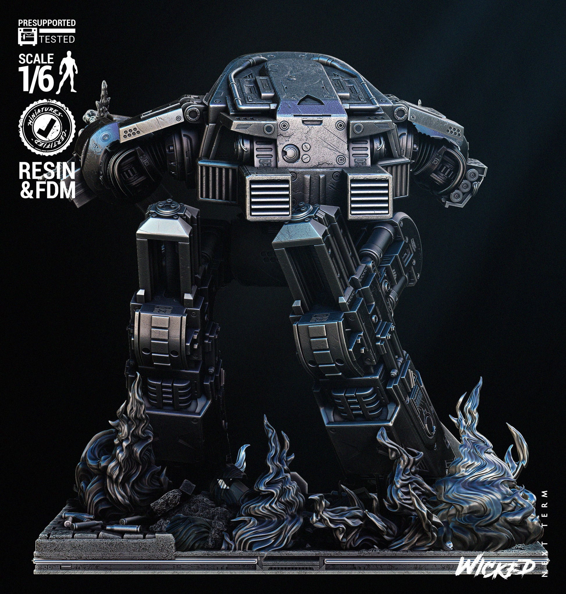 ED 209 Sculpture - UNPAINTED Fan Art - Wicked 3D Models