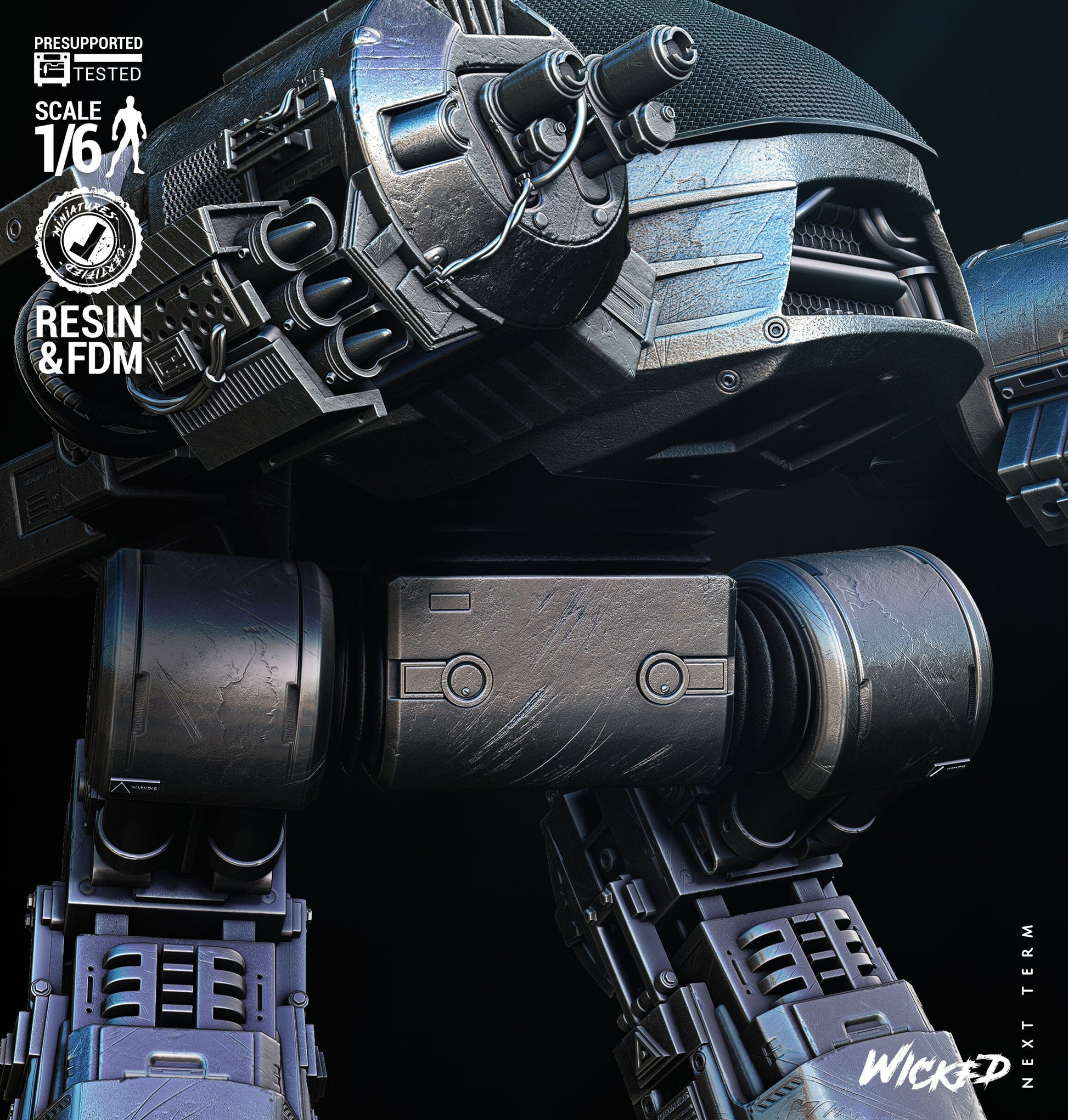 ED 209 Sculpture - UNPAINTED Fan Art - Wicked 3D Models