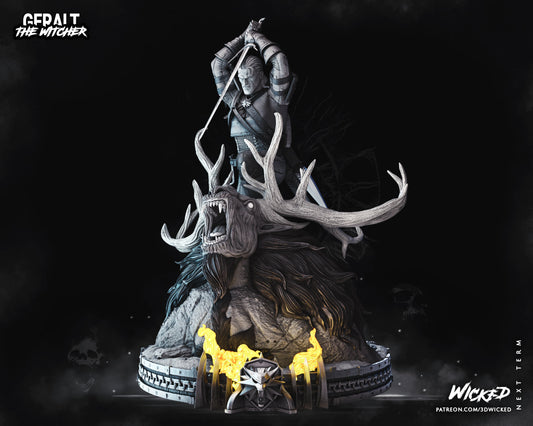 Geralt de Rivia Sculpture - UNPAINTED FAN ART - Wicked 3D Models