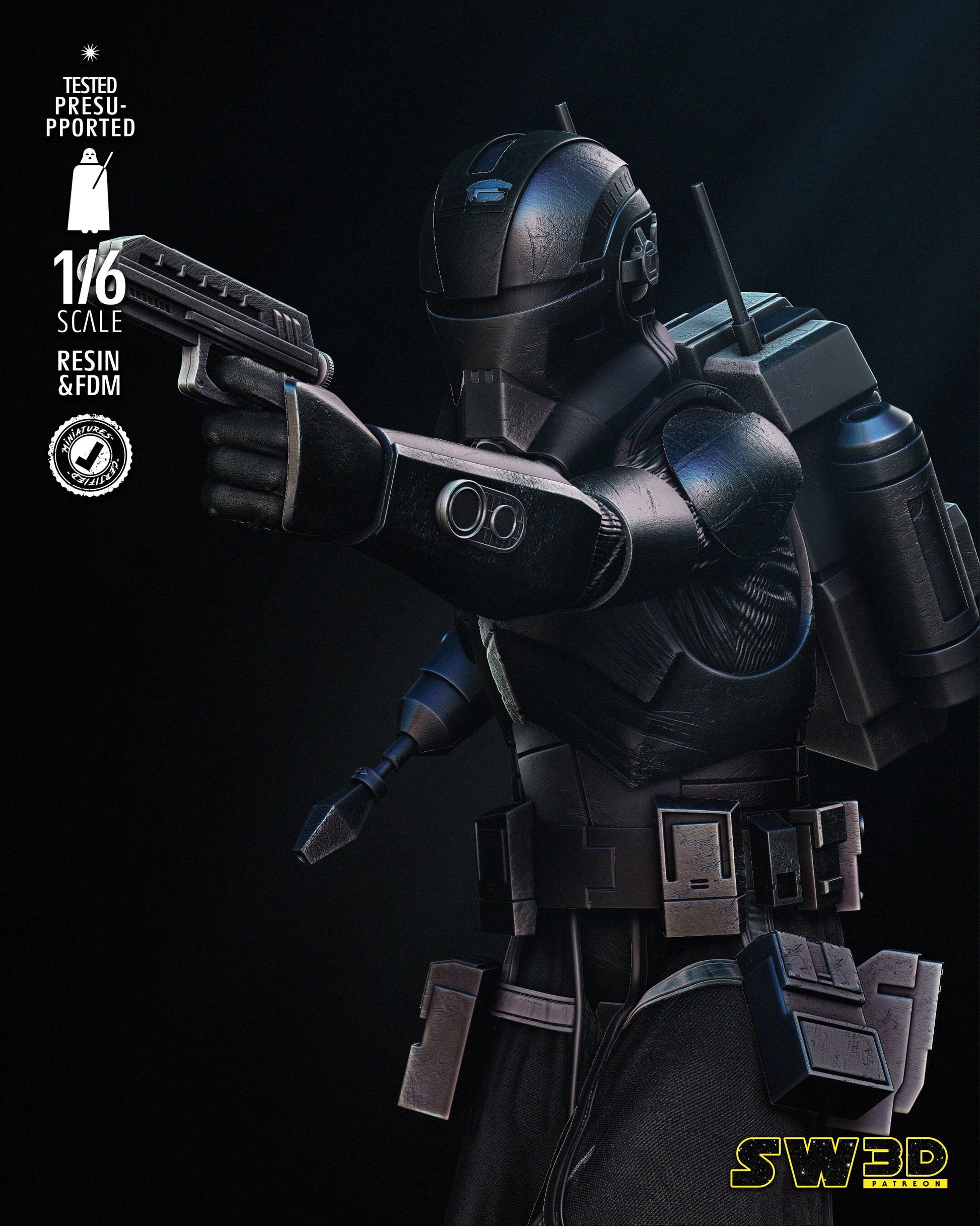 Echo Sculpture - UNPAINTED FAN ART - Star Wars 3D Models