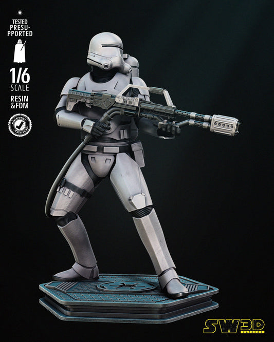 Flame Trooper Sculpture - UNPAINTED FAN ART - Star Wars 3D Models