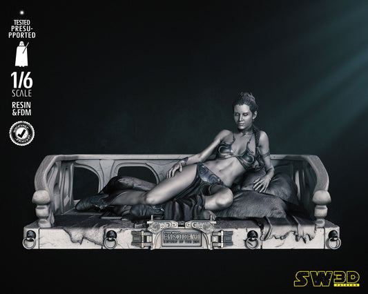 Leia Bikini Sculpture - UNPAINTED FAN ART - Star Wars 3D Models