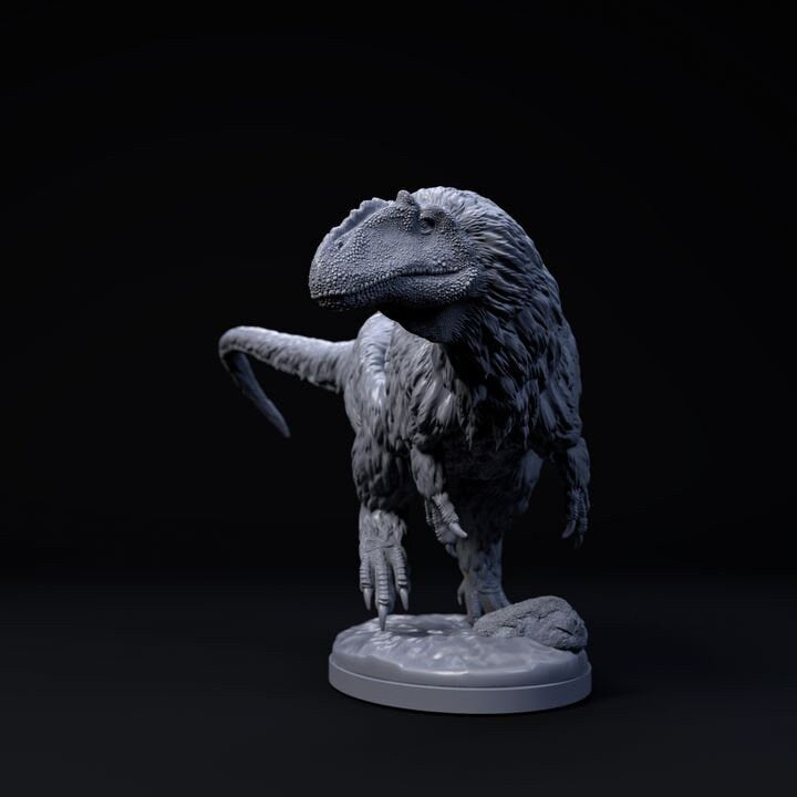 Yutyrannus Huali running - UNPAINTED - Dino and Dog Miniatures