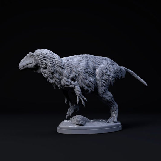 Yutyrannus Huali running - UNPAINTED - Dino and Dog Miniatures
