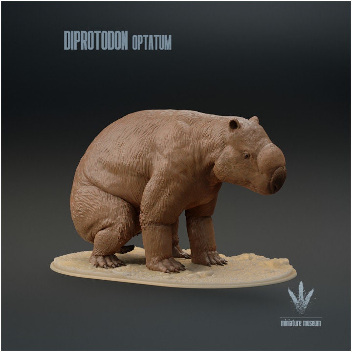 Diprotodon optatum : Sitting - UNPAINTED - Miniature Museum