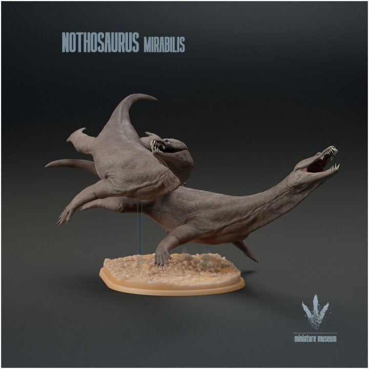 Nothosaurus mirabilis : Swimming - UNPAINTED - Miniature Museum