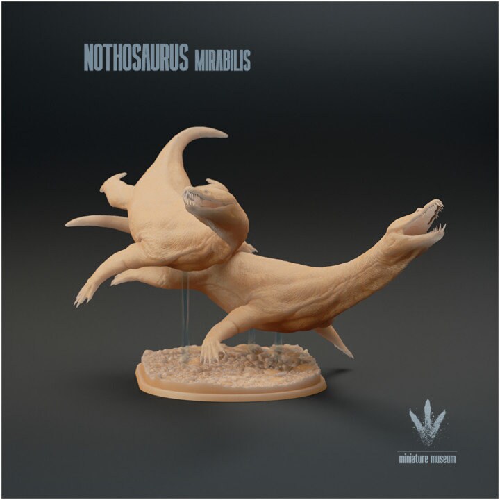 Nothosaurus mirabilis : Swimming - UNPAINTED - Miniature Museum