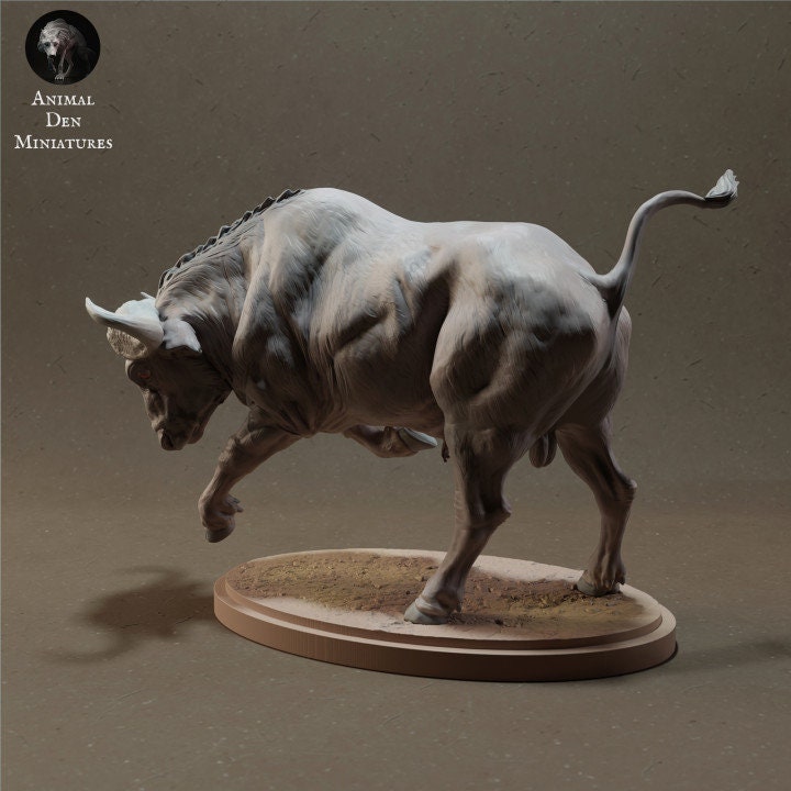 Cape Buffalo Charging - UNPAINTED - Animal Den Miniatures
