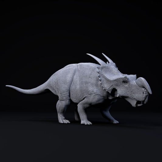 Einiosaurus Defensive - UNPAINTED - Dino and Dog Miniatures